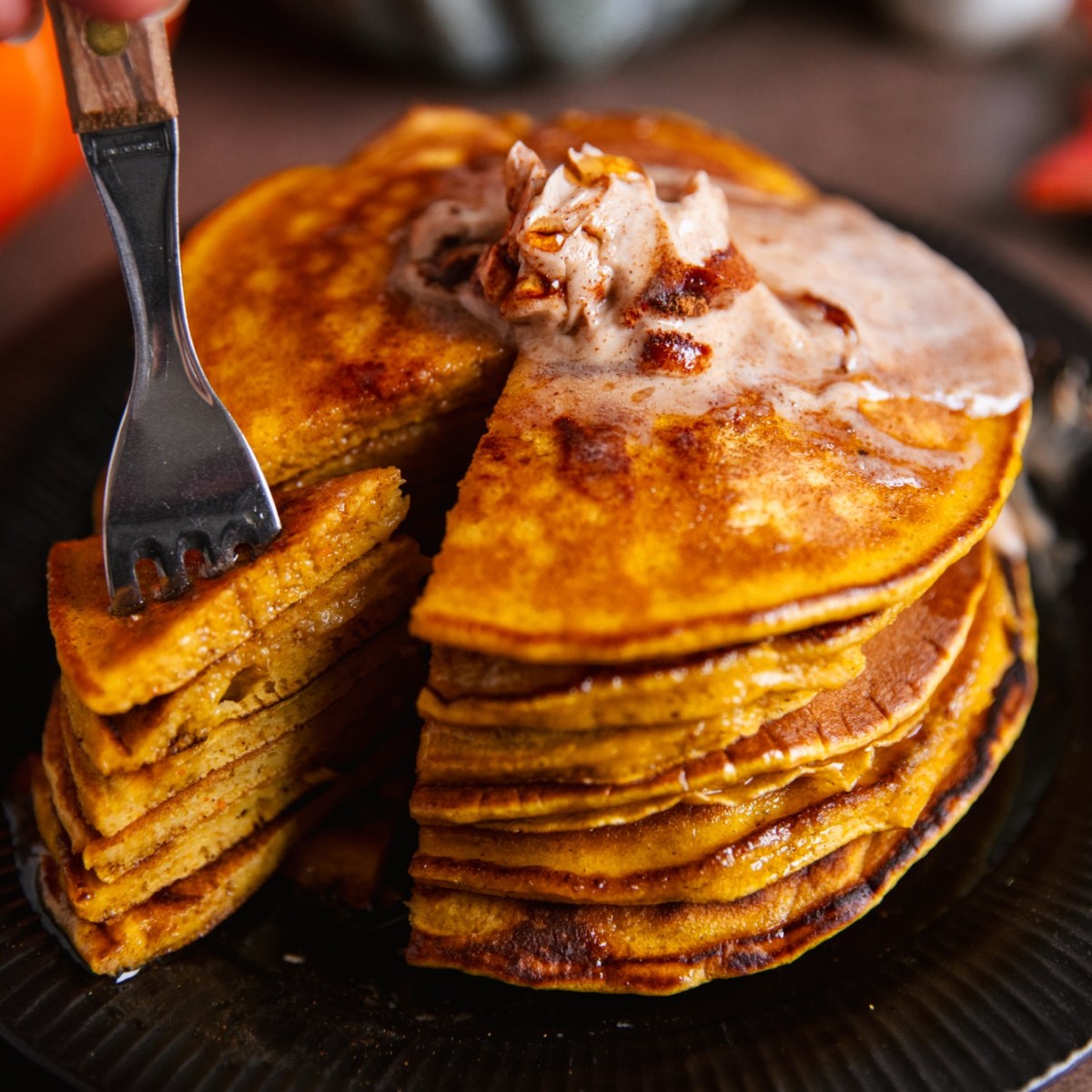 Fluffige Kürbispancakes 🎃